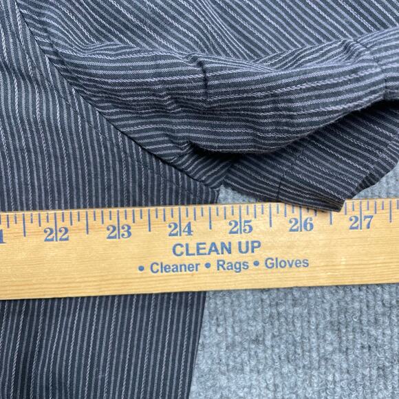 Machine Button Up Shirt Men's XL Black/Gray Striped Short Sleeve Casual - Picture 5 of 9